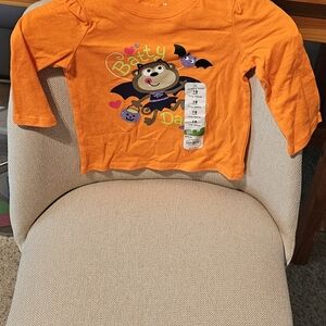 Jumping Beans Orange Batty for Daddy Long Sleeve Tee